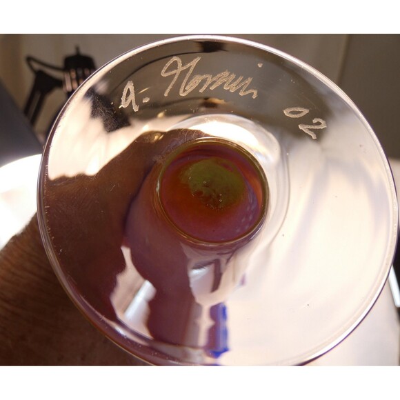 Handblown Studio Glass Art Vase, Multicolored, Signed, 2002 Gallery Purchased - Picture 7 of 9